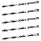 Pack Of 5 - TCT Tipped Masonry Drill Bits Straight Shank