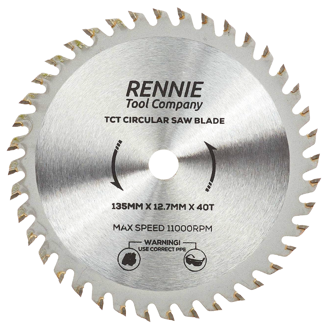135mm x 40T TCT Circular Wood Saw Blade Fits Bosch Makita Black De