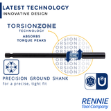 150mm Long Magnetic Impact Driver / Screwdriver Bit Holders Coated