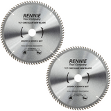 2 Pack - 255mm x 80T TCT Circular Wood Saw Blade. Fits Bosch Makita Dewalt Circular Saws Etc