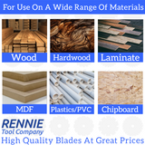 2 Pack - 255mm x 80T TCT Circular Wood Saw Blade. Fits Bosch Makita Dewalt Circular Saws Etc