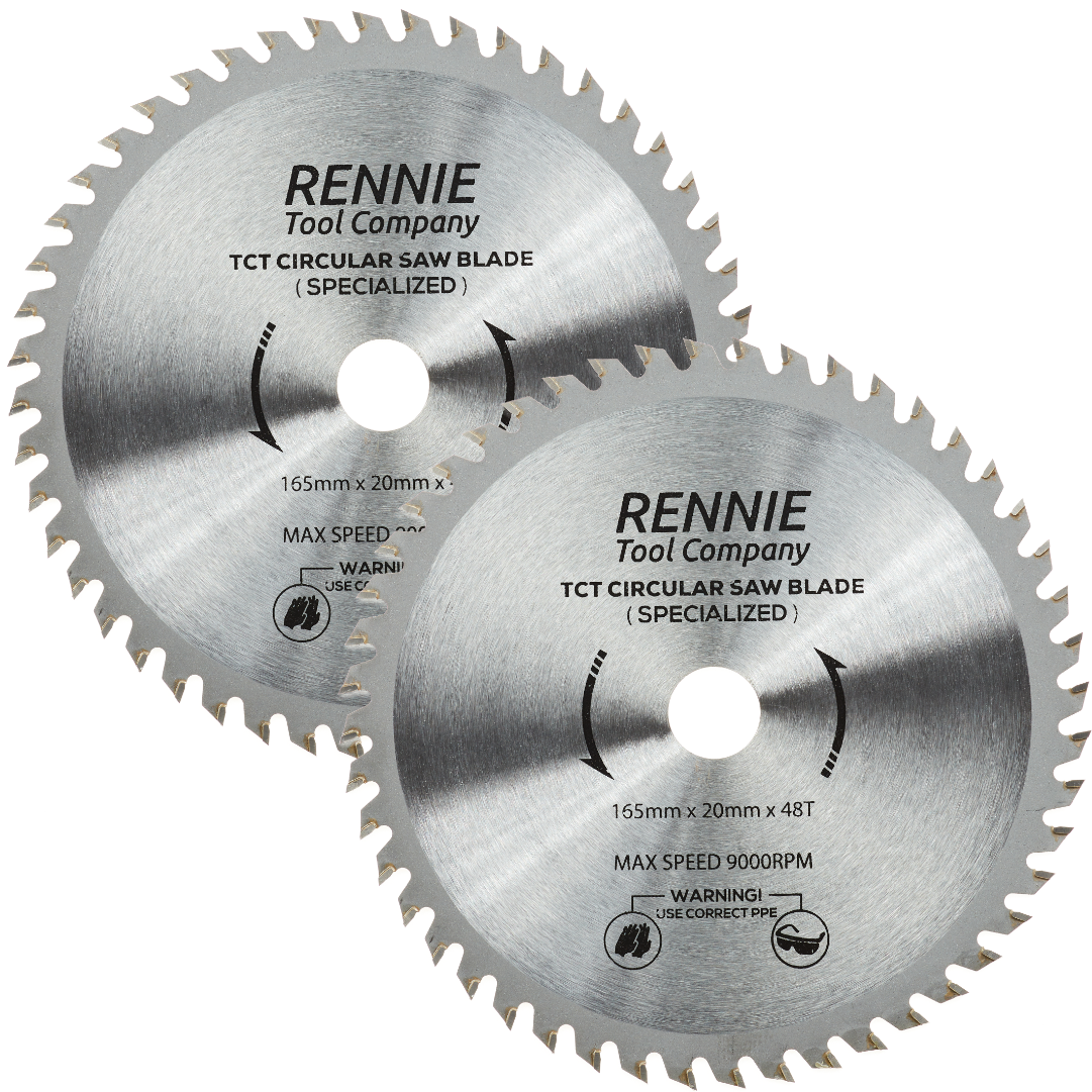2P 165mm x 48T TCT Cordless Circular Wood Saw Blades