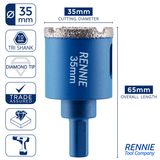 Diamond Tile Drill Bits / Holesaws For Ceramic & Porcelain Tiles