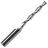Solid Carbide 2 Flute Up Cut Spiral Router Bits On A 1/4" Shank