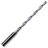 Solid Carbide 2 Flute Up Cut Spiral Router Bits On A 1/4" Shank