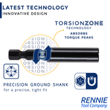 60mm Long Magnetic Impact Driver / Screwdriver Bit Holders Coated