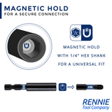 4 x Magnetic Impact Driver / Screwdriver Bit Holder Set