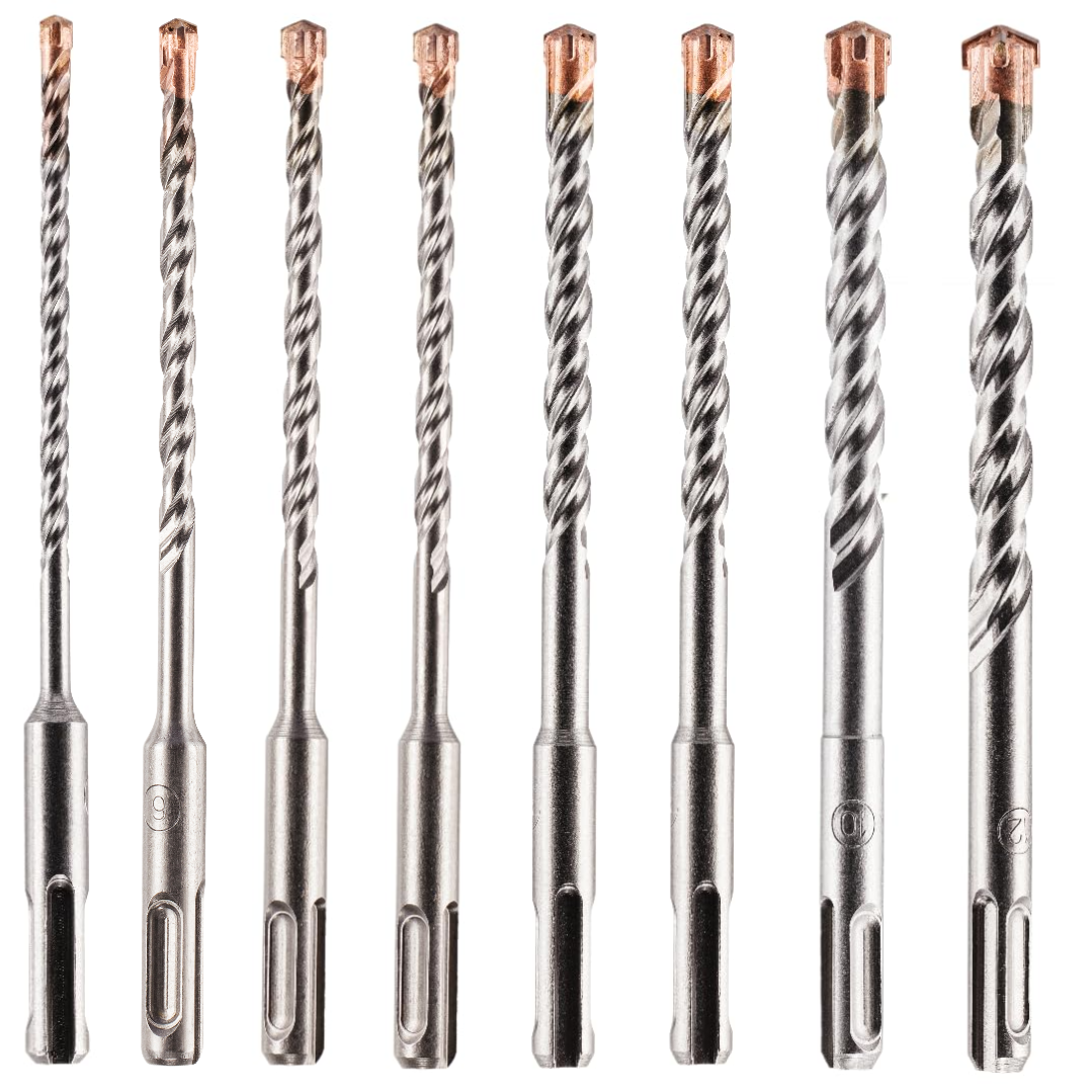 8pc SDS Plus High Performance Hammer Drill Bit Set 5mm 12mm x 160mm