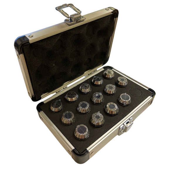 ER20 Collet Set - Metric And Imperial Sizes Included 14 Piece Set