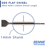 SDS Plus 40mm Wide Chisel x 250mm Long