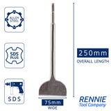 SDS Plus 75mm Wide Offset Chisel x 250mm Long