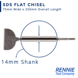 SDS Plus 75mm Wide Offset Chisel x 250mm Long
