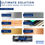 6-Piece Combination HSS Drill Tap Set - 3mm, 4mm, 5mm, 6mm, 8mm, 10mm