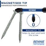 10 Pack PZ2 x 100mm Long Magnetic Screwdriver Bits Set Pozidriv (Pozi 2)