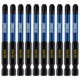 10 Pack PZ3 x 75mm Long Magnetic Impact Screwdriver Bits Set Pozidriv (Pozi 3)