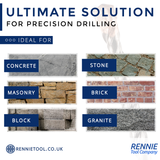 8pc SDS Plus High Performance Hammer Drill Bit Set 5mm - 12mm x 160mm Long