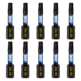 10 Pack - T27 Torx 32mm Long Magnetic Impact Screwdriver Bits Set TX27