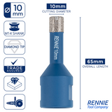 M14 Shank Diamond Tile Drill Bits / Holesaws For Use With Angle Grinders
