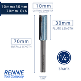 1/4" Shank TCT Tipped Straight Flute Router Bits Fits Makita Festool Dewalt Trend Routers