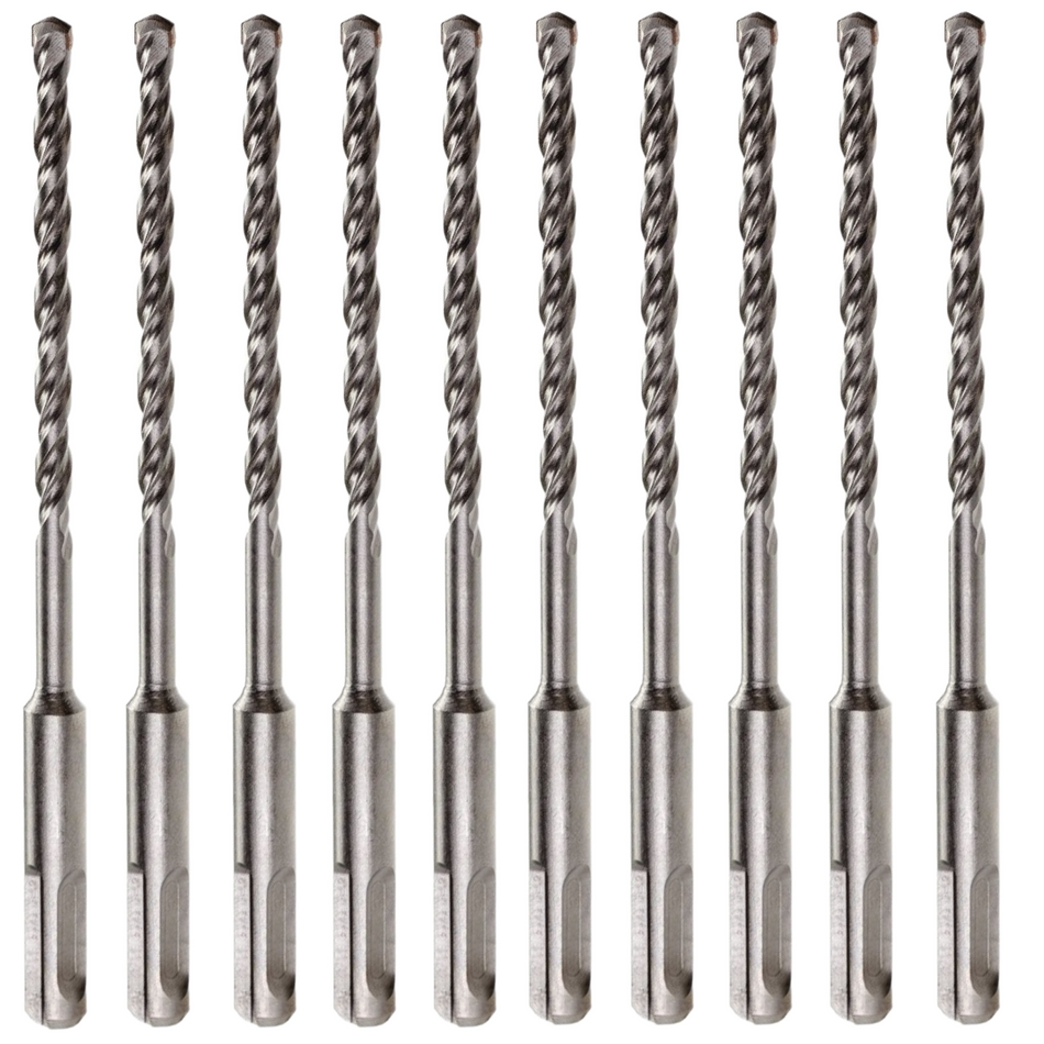 Pack Of 10 - SDS Plus Masonry Hammer Drill Bit Tungsten Carbide Tip +
