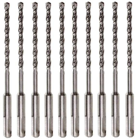 Pack Of 10 - SDS Plus Masonry Hammer Drill Bit Tungsten Carbide Tip +