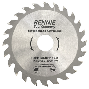 115mm x 24T TCT Circular Wood Saw Blade Fits Bosch, Festool, Makita, Worx, Balck & Decker etc