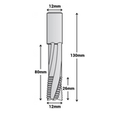 Solid Carbide Lock Case 3 Flute Spiral Up Cut Router Cutters Long Reach