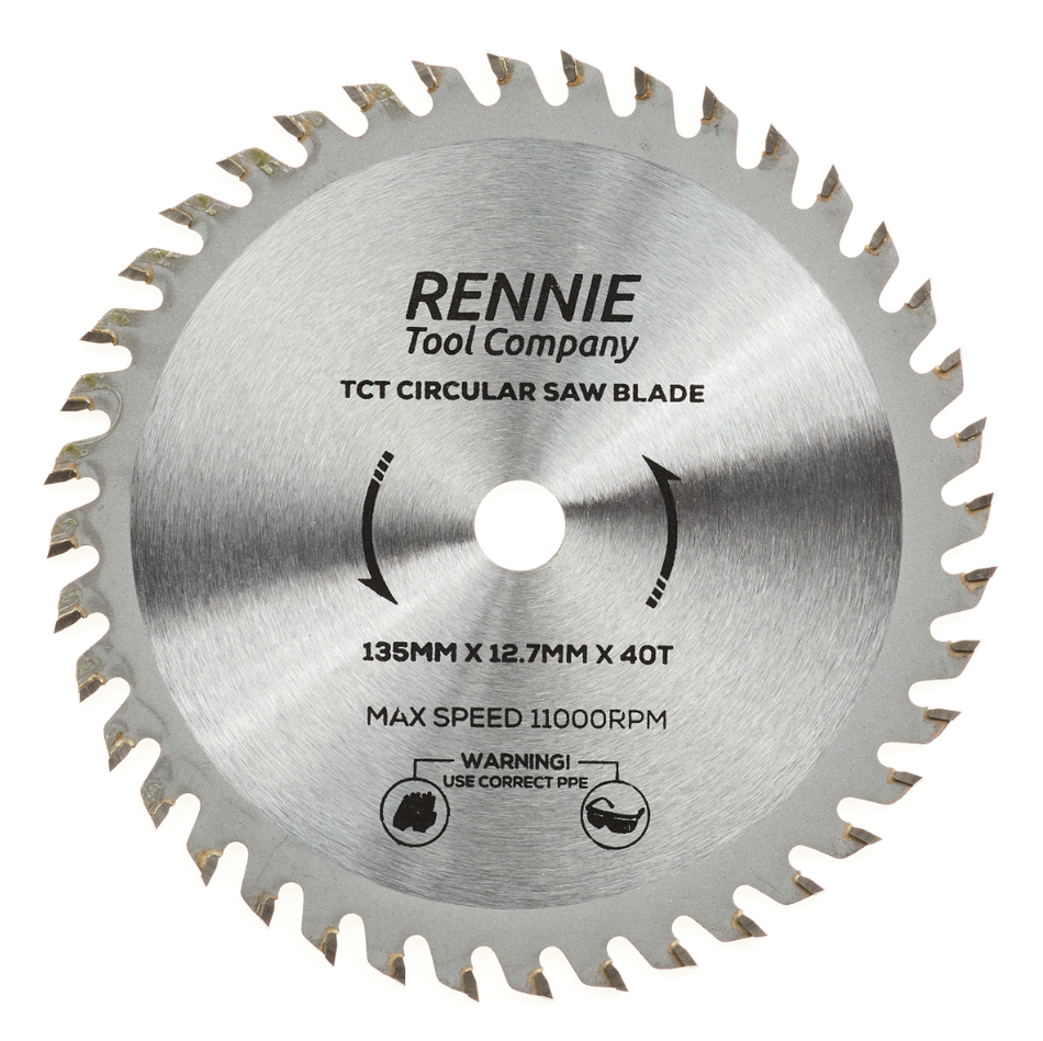 135mm x 40T TCT Circular Wood Saw Blade Fits Bosch, Makita, Black & Decker, Dewalt etc