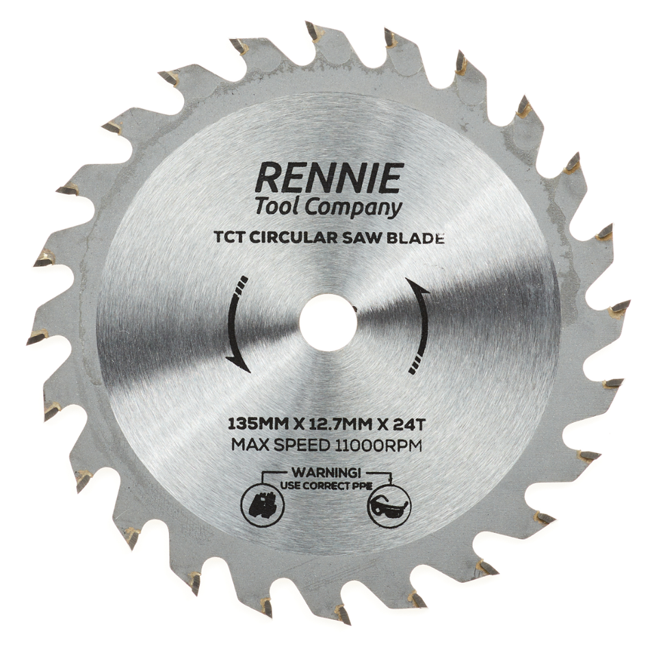 135mm x 24T TCT Circular Wood Saw Blades Fits Bosch, Makita, Black & Decker, Dewalt etc