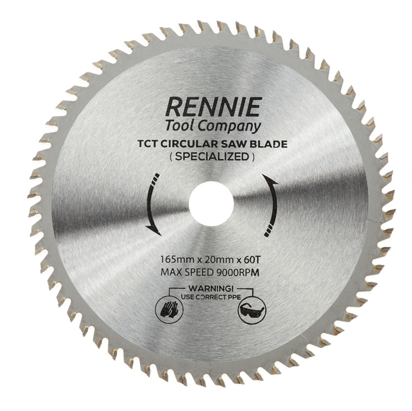 165mm x 60T TCT Cordless Circular Blade With Thin Kerf