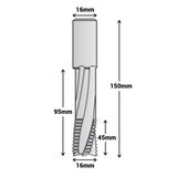 Solid Carbide Lock Case 3 Flute Spiral Up Cut Router Cutters Long Reach