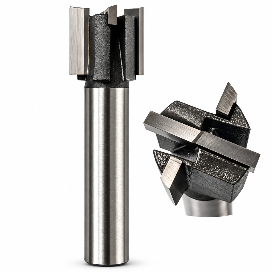 20mm TCT Dowel Drill Router Bit x 1/2" Shank – Quad Tip Suitable for 10 Minute Workshop MFT Jig