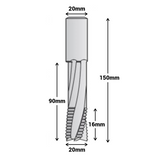 Solid Carbide Lock Case 3 Flute Spiral Up Cut Router Cutters Long Reach
