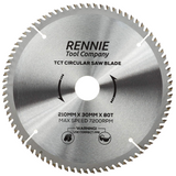 210mm x 80T TCT Circular Wood Saw Blade. Fits Festool Bosch Makita Dewalt Circular Saws Etc