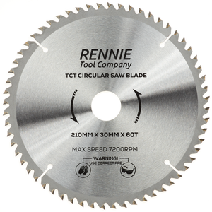 210mm x 60T TCT Circular Wood Saw Blade. Fits Festool Bosch Makita Dewalt Circular Saws Etc
