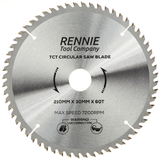 210mm x 60T TCT Circular Wood Saw Blade. Fits Festool Bosch Makita Dewalt Circular Saws Etc