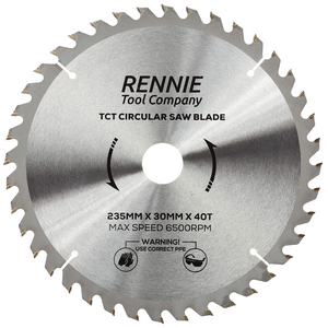 235mm x 40T TCT Circular Wood Saw Blade. Fits Bosch Makita Dewalt Circular Saws Etc