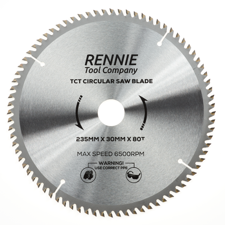 235mm x 80T TCT Circular Wood Saw Blade. Fits Bosch Makita Dewalt Circular Saws Etc