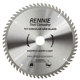 250mm x 60T TCT Circular Wood Saw Blade. Fits Bosch Makita Dewalt Circular Saws Etc