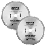 2 Pack - 255mm x 25.4mm Bore x 80T TCT Circular Wood Saw Blades Fits Evolution Saws & Evolution Rage Saws