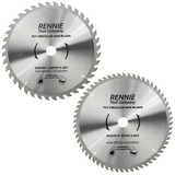 2 Pack - 300mm x 40T & 60T TCT Circular Wood Saw Blades. Fits Bosch Makita Dewalt Circular Saws Etc