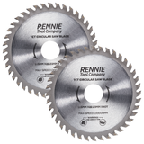 2 Pack -  115mm x 40T TCT Circular Wood Saw Blades Fits Bosch, Dewalt, Festool, Makita, Worx, Black & Decker etc