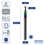 Solid Carbide Single Flute DLC Coated End Mill For Aluminium & ACM