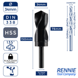 HSS Blacksmith Reduced Shank Drills Metric Sizes