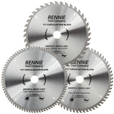 3 Pack - 260mm x 40T 60T & 80T TCT Circular Wood Saw Blade. Fits Festool Bosch Makita Dewalt Circular Saws Etc