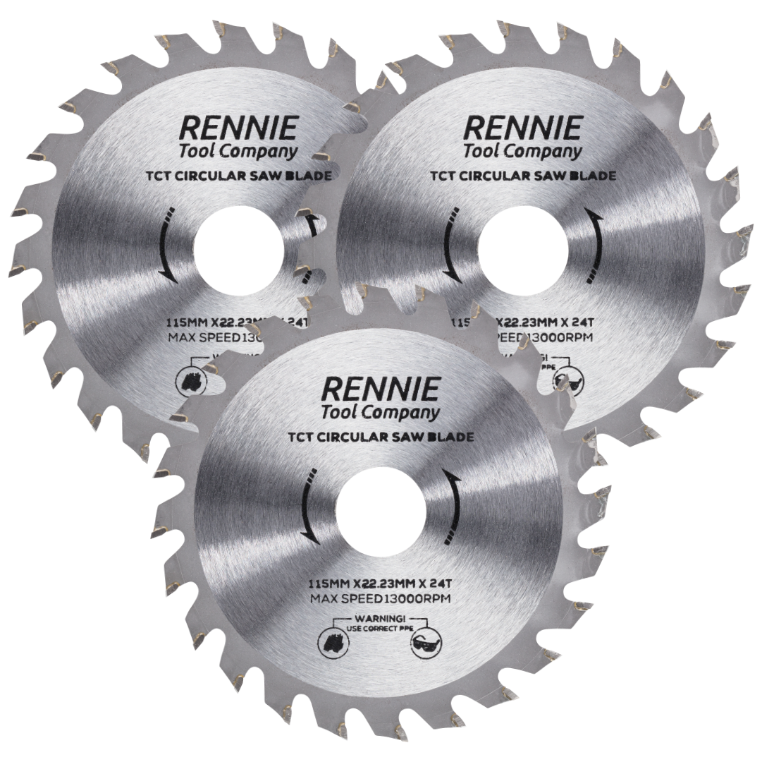 3 Pack 115mm x 40T TCT Circular Wood Saw Blades