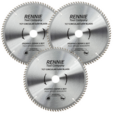 3 Pack - 250mm x 80T TCT Circular Wood Saw Blade. Fits Bosch Makita Dewalt Circular Saws Etc