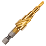 HSS Step Drills Titanium (TIN) Coated On A Hex Shank