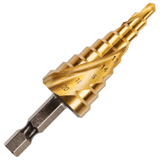HSS Step Drills Titanium (TIN) Coated On A Hex Shank