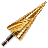 HSS Step Drills Titanium (TIN) Coated On A Hex Shank